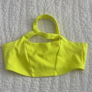 Bright Yellow Halter Dance Top